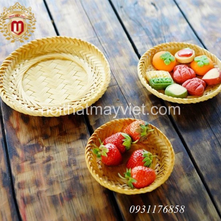 Khay Đựng Đồ Mây Tre KDMT0015
